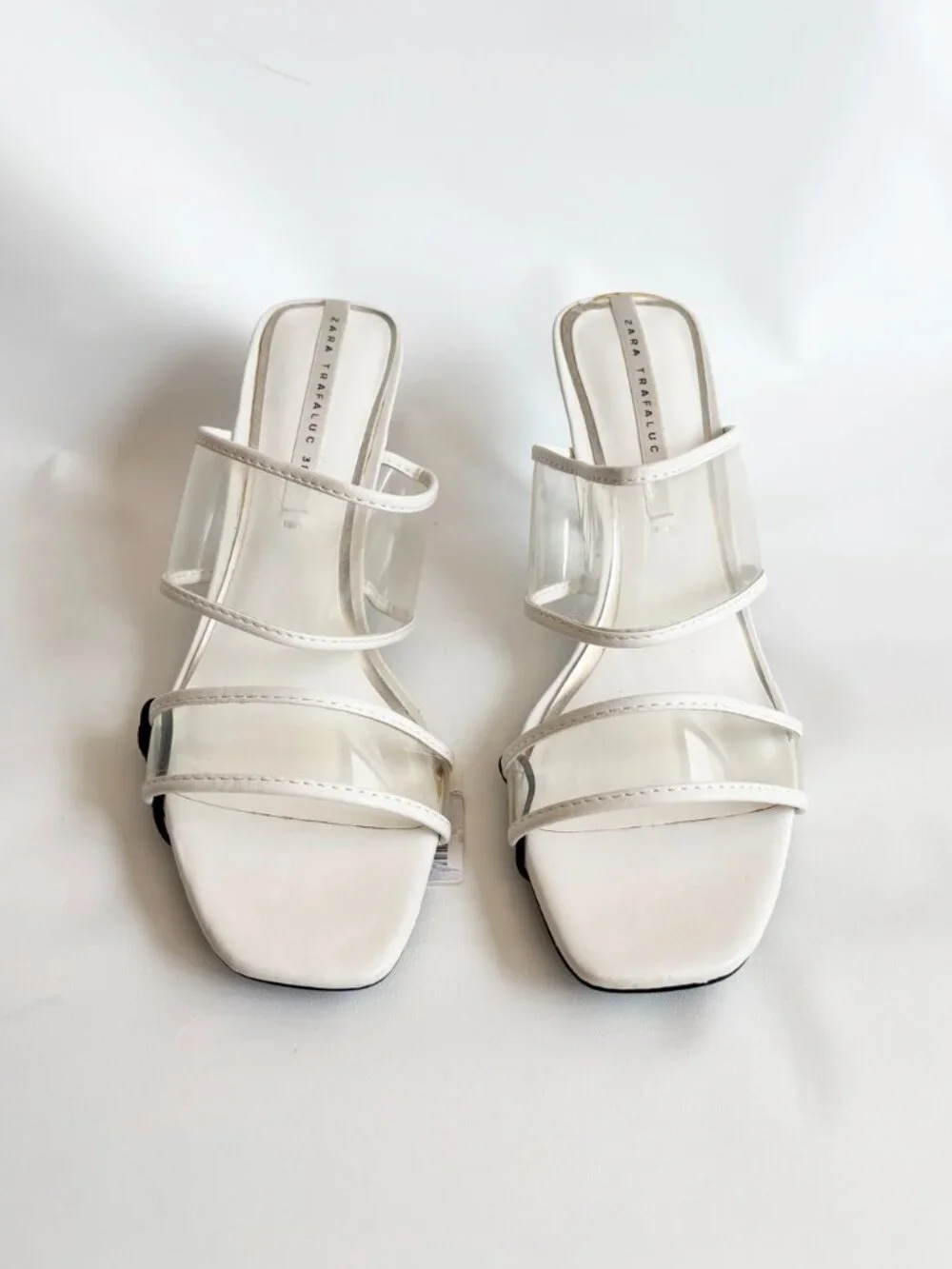 ZARA Double Clear Straps Heeled Sandals 3371/001/087 EU 38/ US 7.5 - Picture 8 of 12